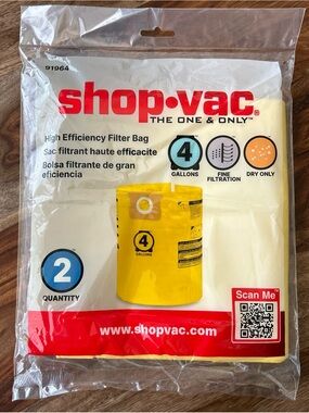 Shop-Vac canister bags - 4 gallon - bag of 2